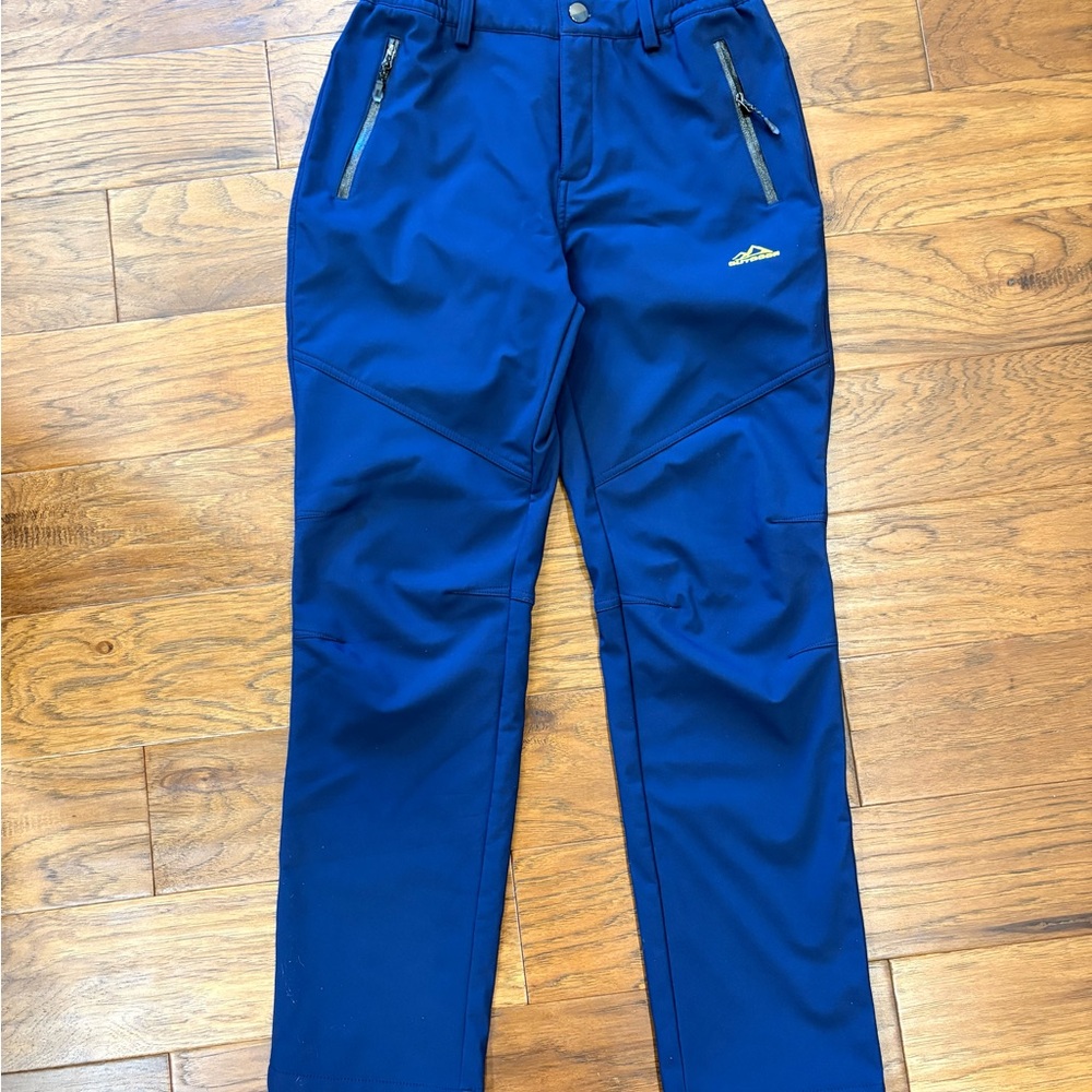 Navy Blue Fleece-Lined Softshell Pants